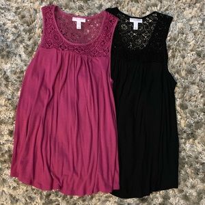 2 Maternity Sleeveless Tank Tops Small Liz Lange
